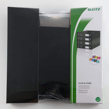 Load image into Gallery viewer, Discover leitz click store storage box 4 drawer collapsible stackable patented design bin cabinet desk organizer black 60490095