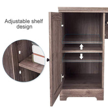 Load image into Gallery viewer, Storage organizer tangkula 66 66 l shaped desk corner computer desk with drawers and storage shelf home office desk sturdy and space saving writing table grey