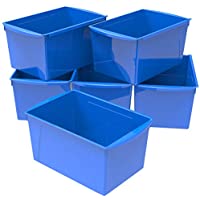 6-Pack Storex Extra-Large Book Bin Interlocking Plastic Organizer only $20.56