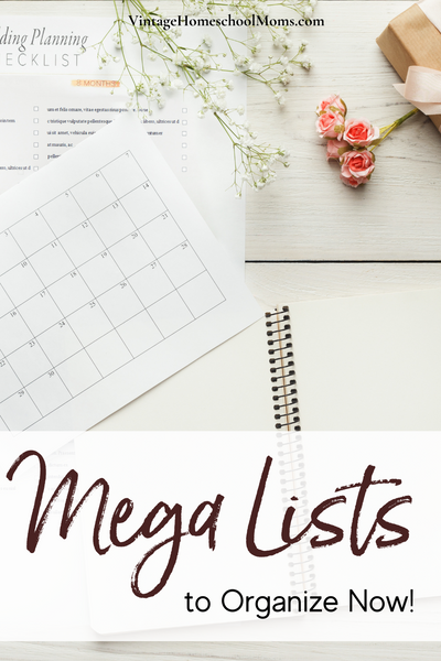 Mega Lists ~ Organize Now