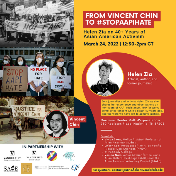 Panel discussion: “From Vincent Chin to #StopAAPIHate: Helen Zia and 40+ Years of Asian American Activism”