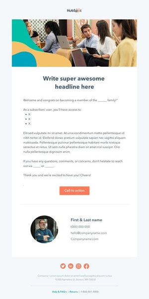 16 Great Examples of Welcome Emails for New Customers [Templates]