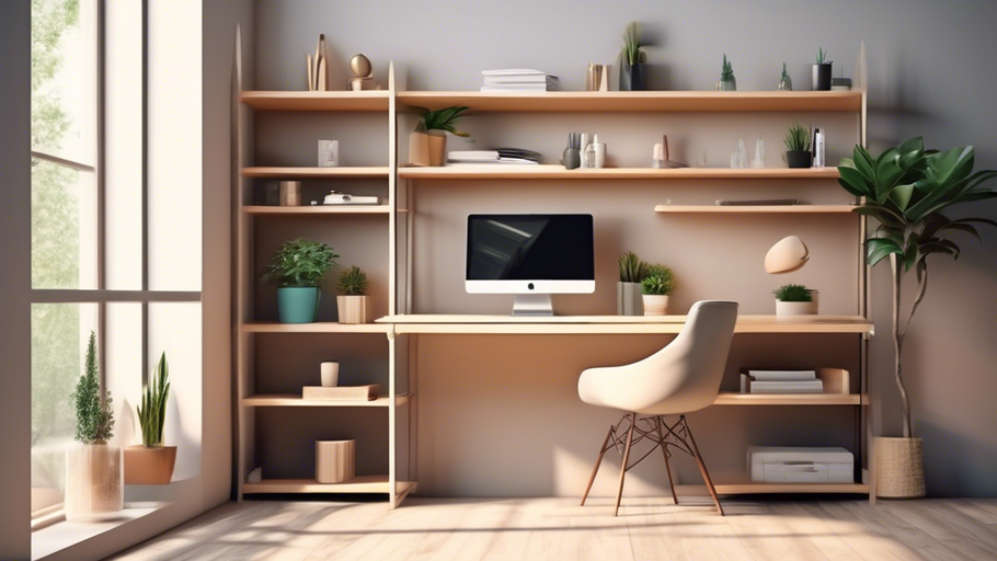 Computer Desk with Shelves