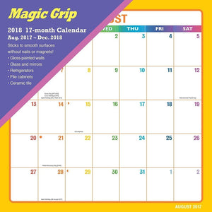 2019 Rainbow Magic Grip Wall Calendar, Office Organizer by Calendar Ink