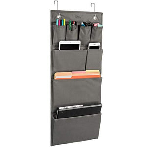 Over The Door Hanging Office Organizer - Storage for Notepads, Paper, File Folders, Office and School Supplies