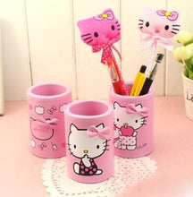 Load image into Gallery viewer, (5 Pcs/Lot) Pu Leather Bow Hello Kitty Home School Travel Table Desk Sundries Organizer Goolds Holder Small Size 9X6CM 3 Colors