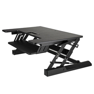 New smart art height adjustable sit to stand computer desk standing desk riser workstation standing table converter with 36 in x 22 in tabletop black