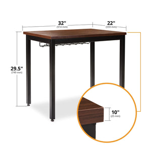 Discover small computer desk for home office 36 length table w cable organizer sturdy and heavy duty writing desk for small spaces and students laptop use damage free promise teak