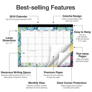 Top rated desk calendar 2019 large monthly pages 22x17 runs from now through december 2019 desk wall calendar can be used throughout 2019