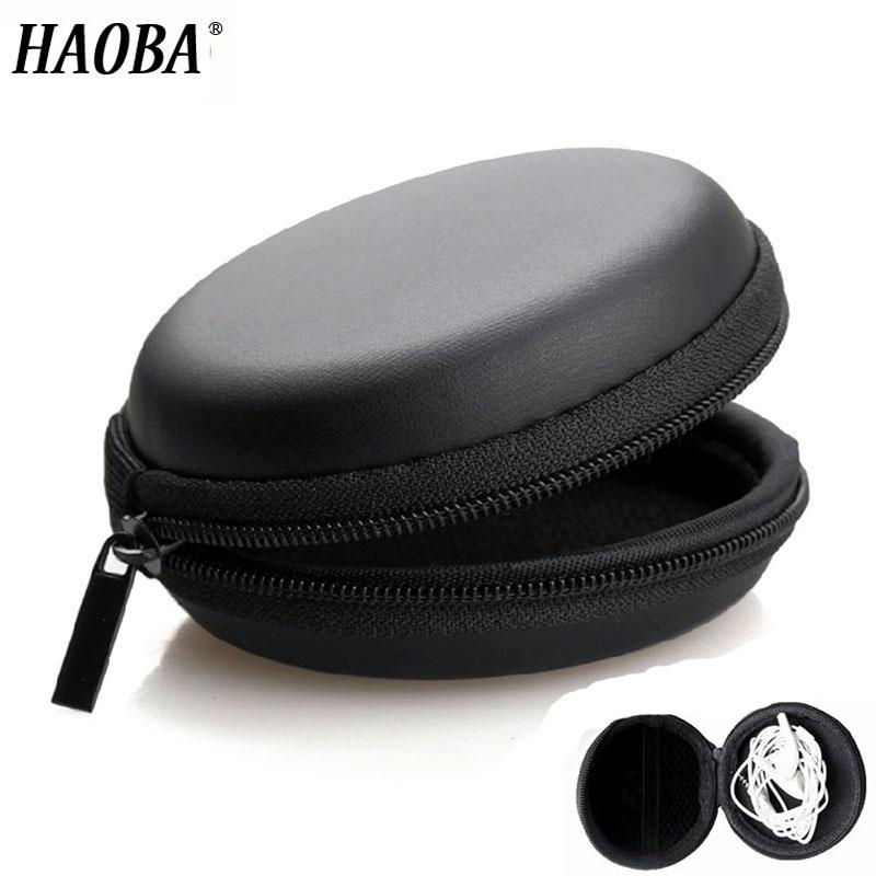 HAOBA Earphone Holder Case Storage Carrying Hard Bag Box Case For Earphone Headphone Accessories Earbuds memory Card USB Cable