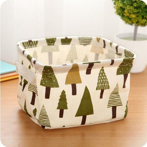 Foldable Closet Fabric Desktop Storage Baskets